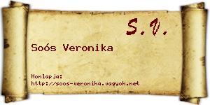 Soós Veronika névjegykártya